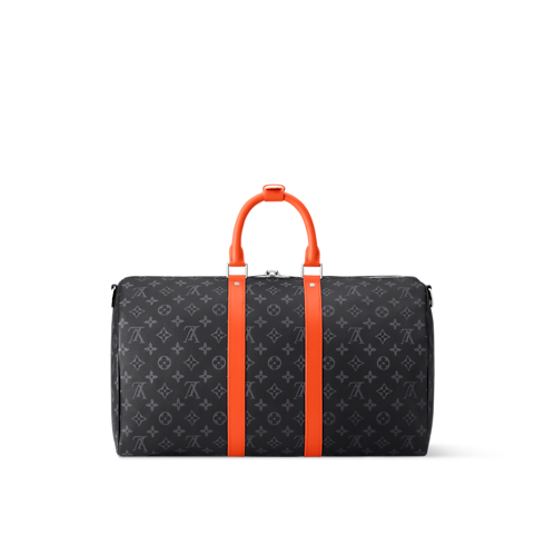 Keepall Bandoulière 45 Monogram Eclipse in Bags and Small Leather Goods's Men Bags LV Icons collections by Louis Vuitton (Product zoom)