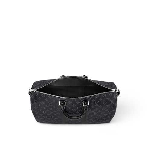Keepall Bandoulière 45 Monogram Eclipse in Men's Travel Men's Duffle and Travel Bags collections by Louis Vuitton (Product zoom)