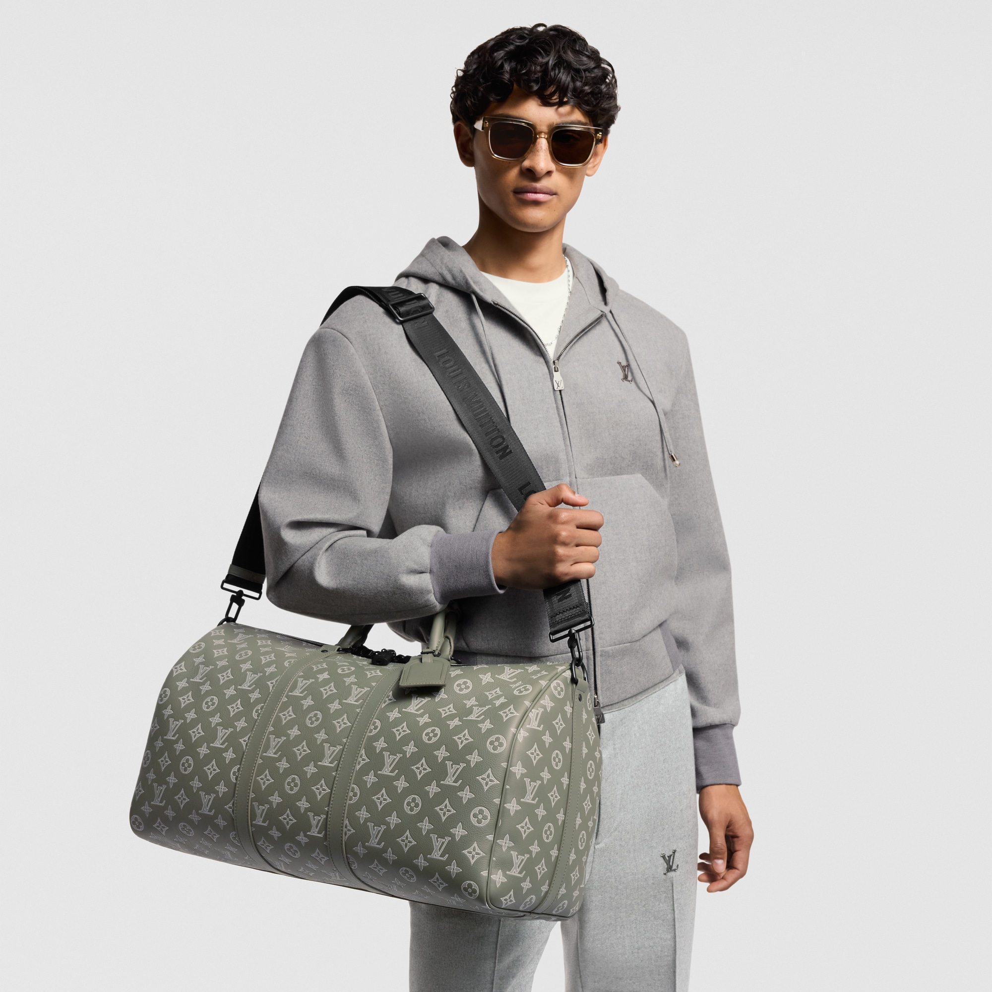 Keepall Bandoulière 50 Monogram Shadow Leather in Men