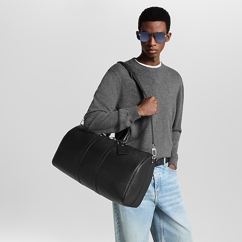 Keepall Bandoulière 50 Taiga Leather in Men's Travel Men's Duffle and Travel Bags collections by Louis Vuitton (Product zoom)