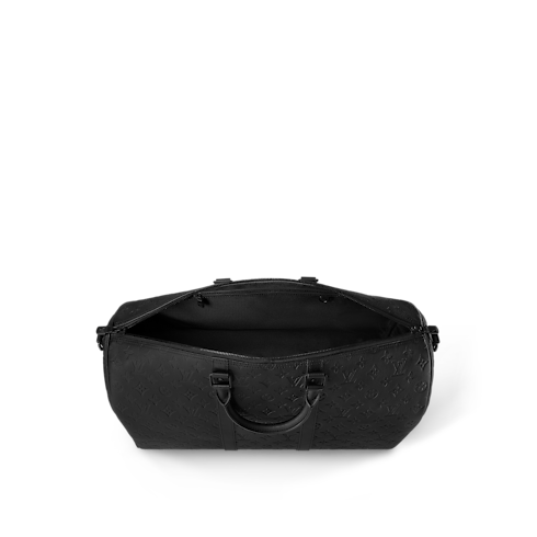 Keepall Bandoulière 50 Monogram Shadow Leather in Men's Discontinued Product Obs 11 collections by Louis Vuitton (Product zoom)