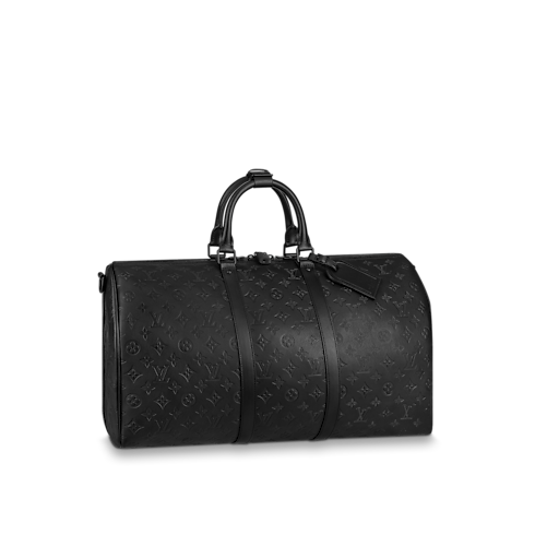 Keepall Bandoulière 50 Monogram Shadow Leather in Men's Discontinued Product Obs 11 collections by Louis Vuitton (Product zoom)