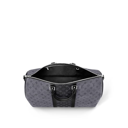 Keepall Bandoulière 50 Monogram Eclipse in Men's Travel Men's Duffle and Travel Bags collections by Louis Vuitton (Product zoom)