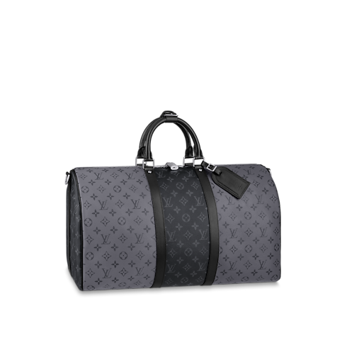 Keepall Bandoulière 50 Monogram Eclipse in Men's Travel Men's Duffle and Travel Bags collections by Louis Vuitton (Product zoom)