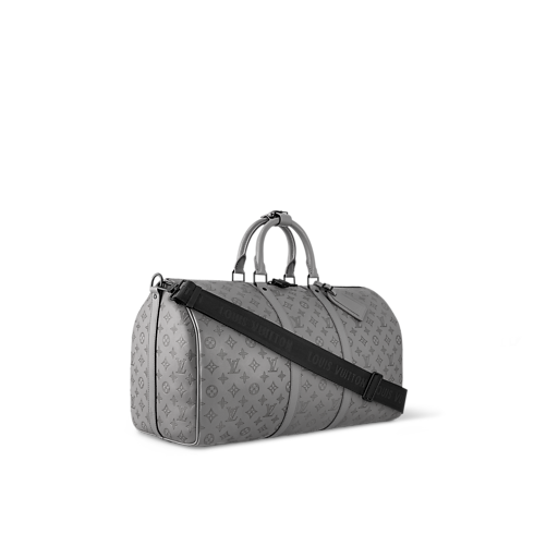 Keepall Bandoulière 50 Monogram Shadow Leather in Men's Discontinued Product Obs 11 collections by Louis Vuitton (Product zoom)