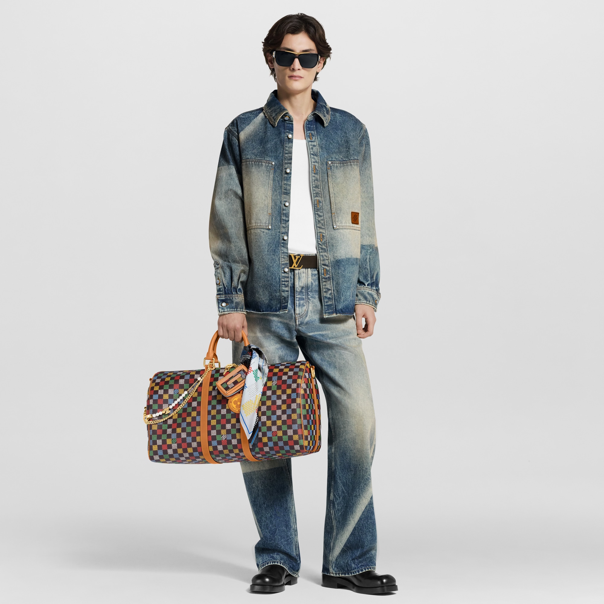 Keepall Bandoulière 50 Damier Ebene in Bags and Small Leather Goods