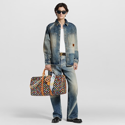 Keepall Bandoulière 50 Damier Ebene in Bags and Small Leather Goods's Men Bags LV Icons collections by Louis Vuitton (Product zoom)
