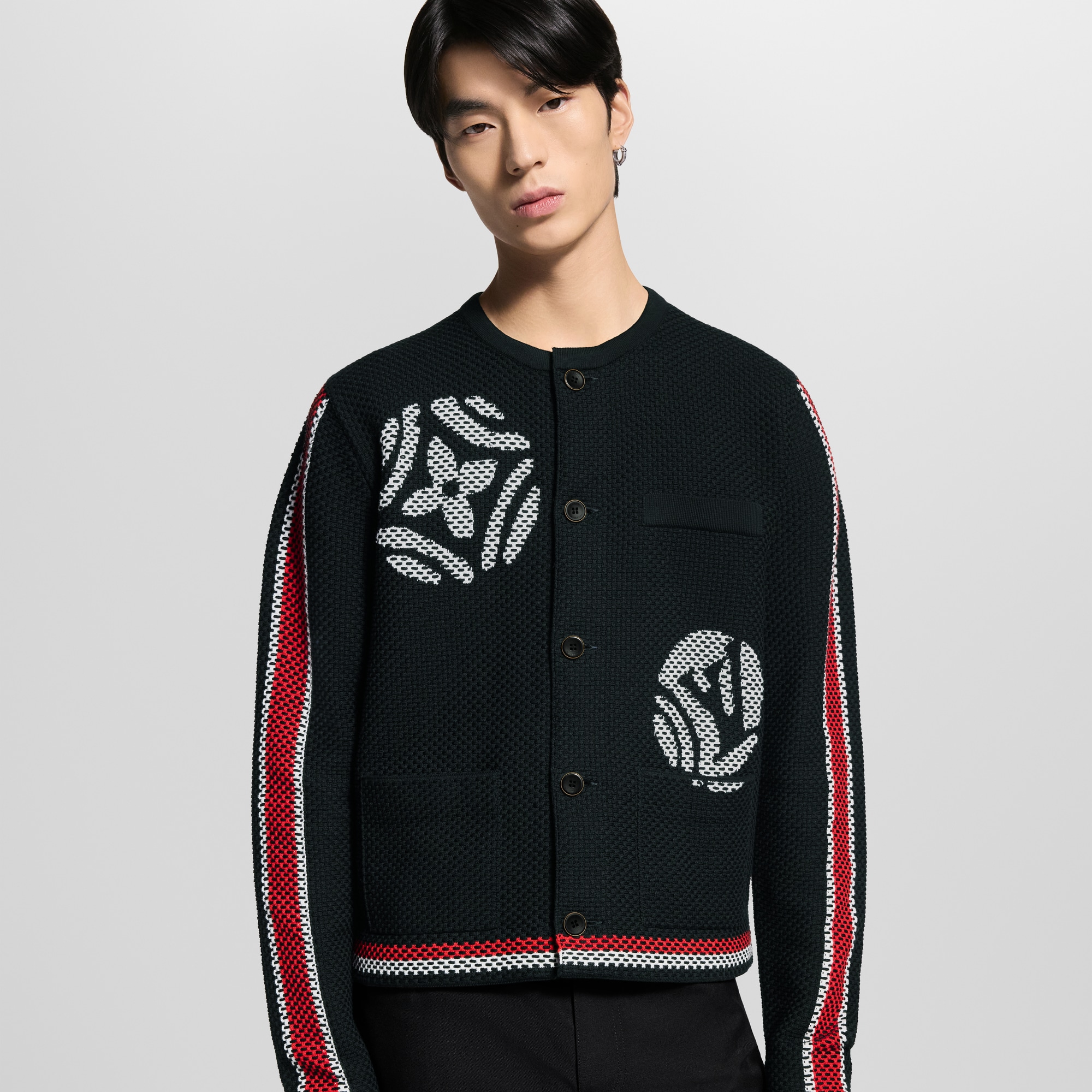 Knitted Cotton Jacket  in Men