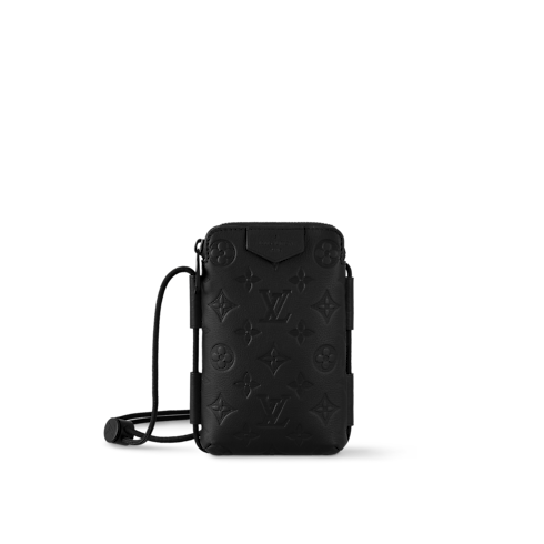 Lace Up Pouch Monogram Shadow Leather in Men's Bags All Collections collections by Louis Vuitton (Product zoom)