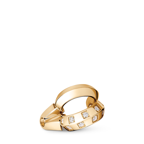 Le Damier de Louis Vuitton Double Earcuff, Yellow Gold and Diamonds in Jewellery's Categories Earrings collections by Louis Vuitton (Product zoom)