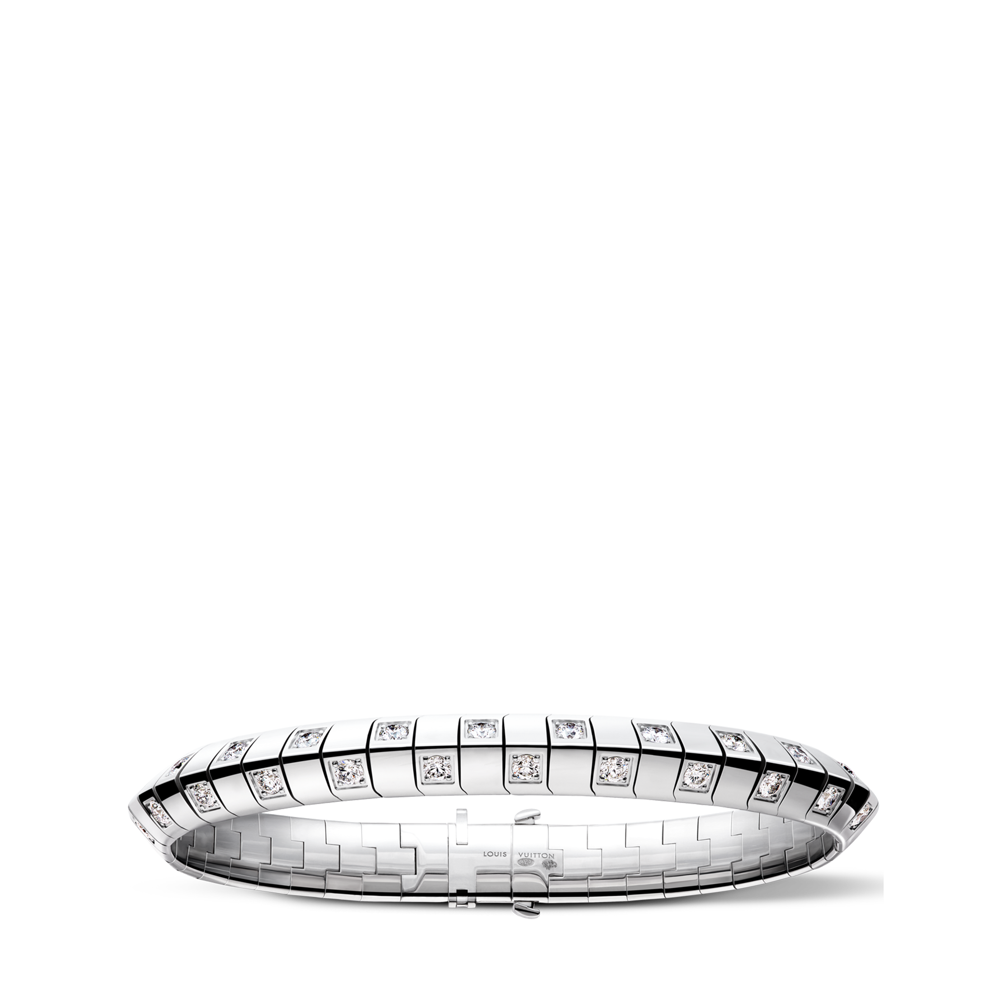 Le Damier de Louis Vuitton Large Bracelet, White Gold and Diamonds  in Jewellery