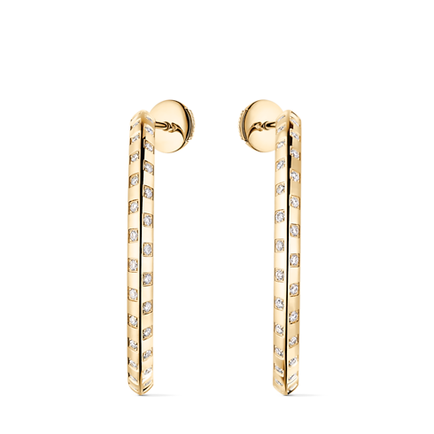 Le Damier de Louis Vuitton Large Hoops, Yellow Gold and Diamonds in Jewellery's Categories Earrings collections by Louis Vuitton (Product zoom)