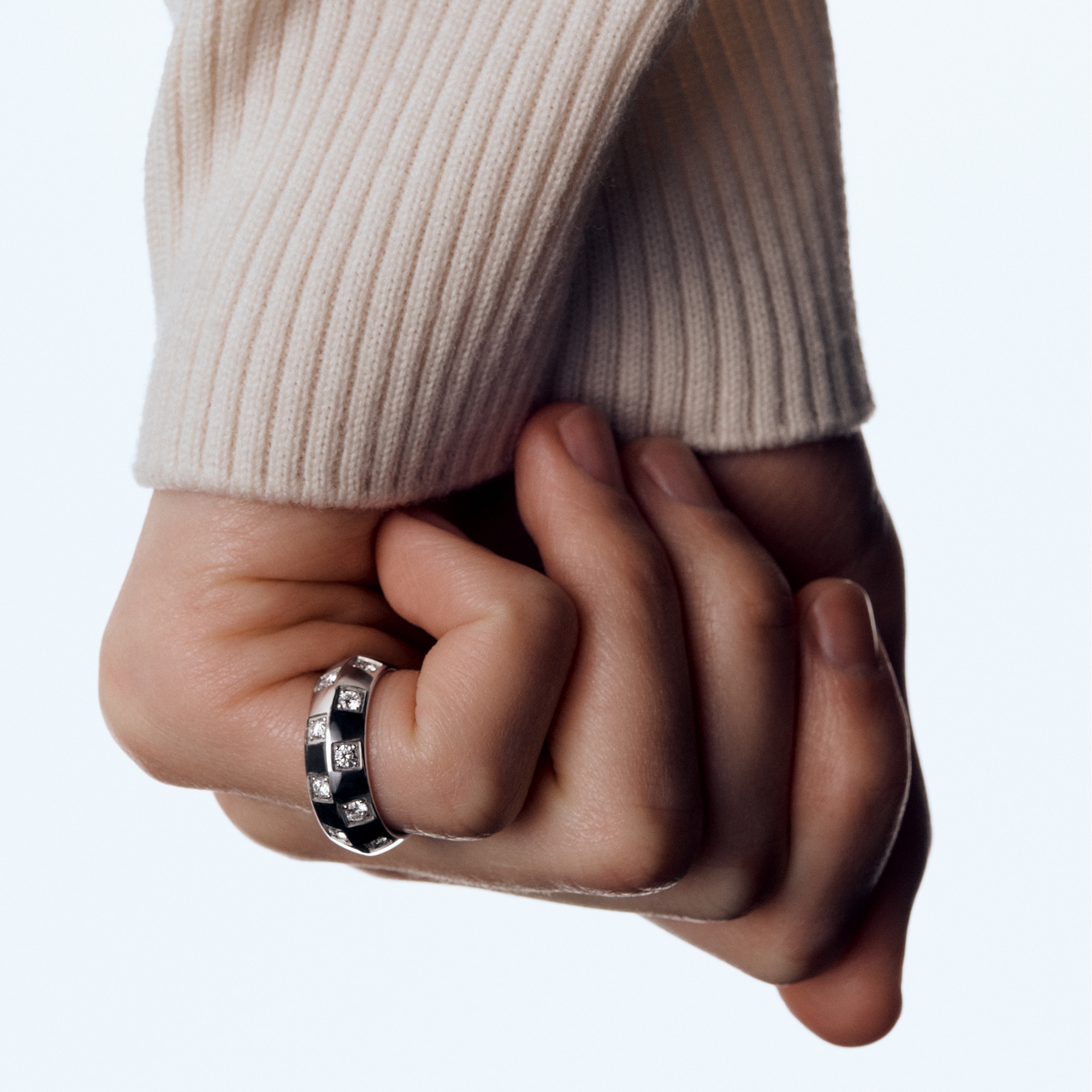 Le Damier de Louis Vuitton Large Ring, White Gold and Diamonds  in Jewellery