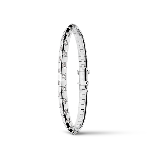 Le Damier de Louis Vuitton Medium Bracelet, White Gold and Diamonds in Jewellery's Categories Bracelets collections by Louis Vuitton (Product zoom)