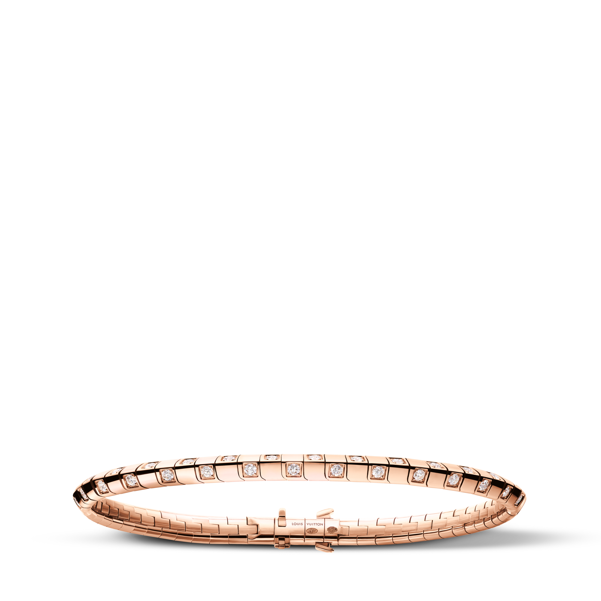 Le Damier de Louis Vuitton Small Bracelet, Rose Gold and Diamonds  in Jewellery