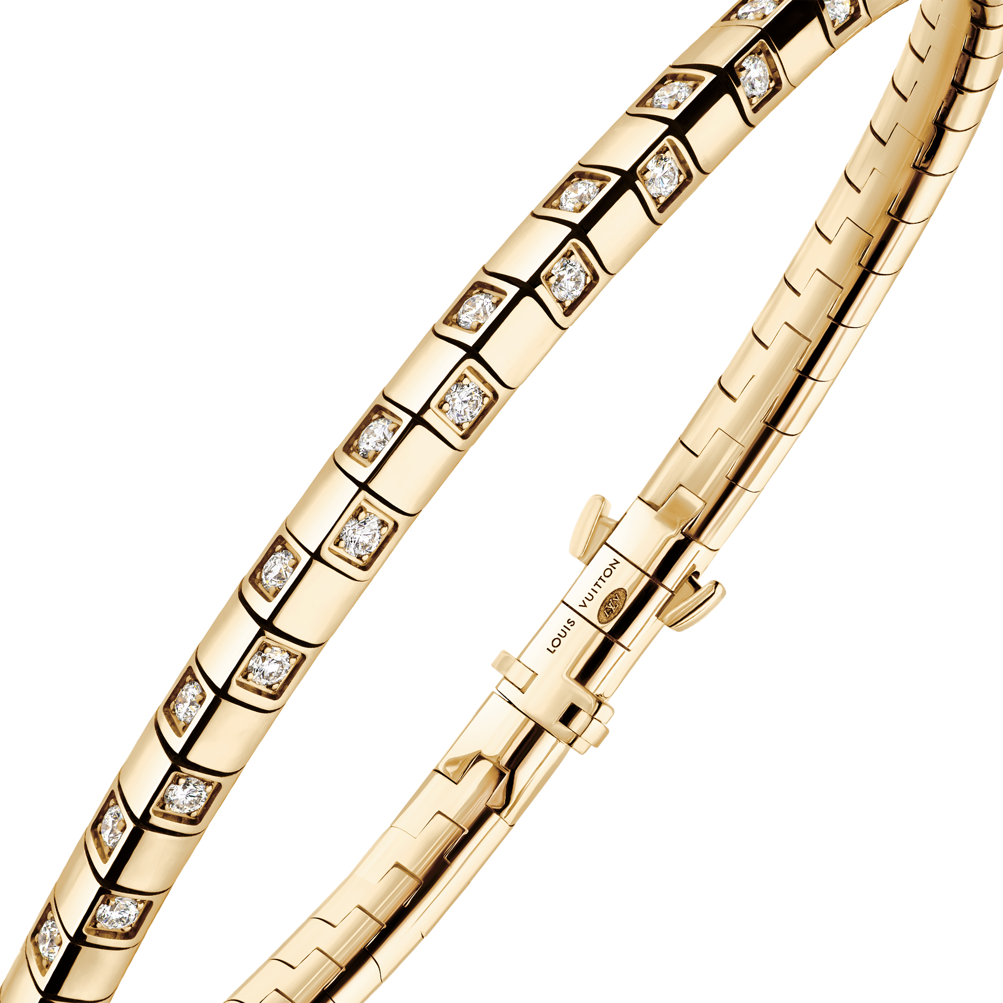 Le Damier de Louis Vuitton Small Bracelet, Yellow Gold and Diamonds  in Jewellery