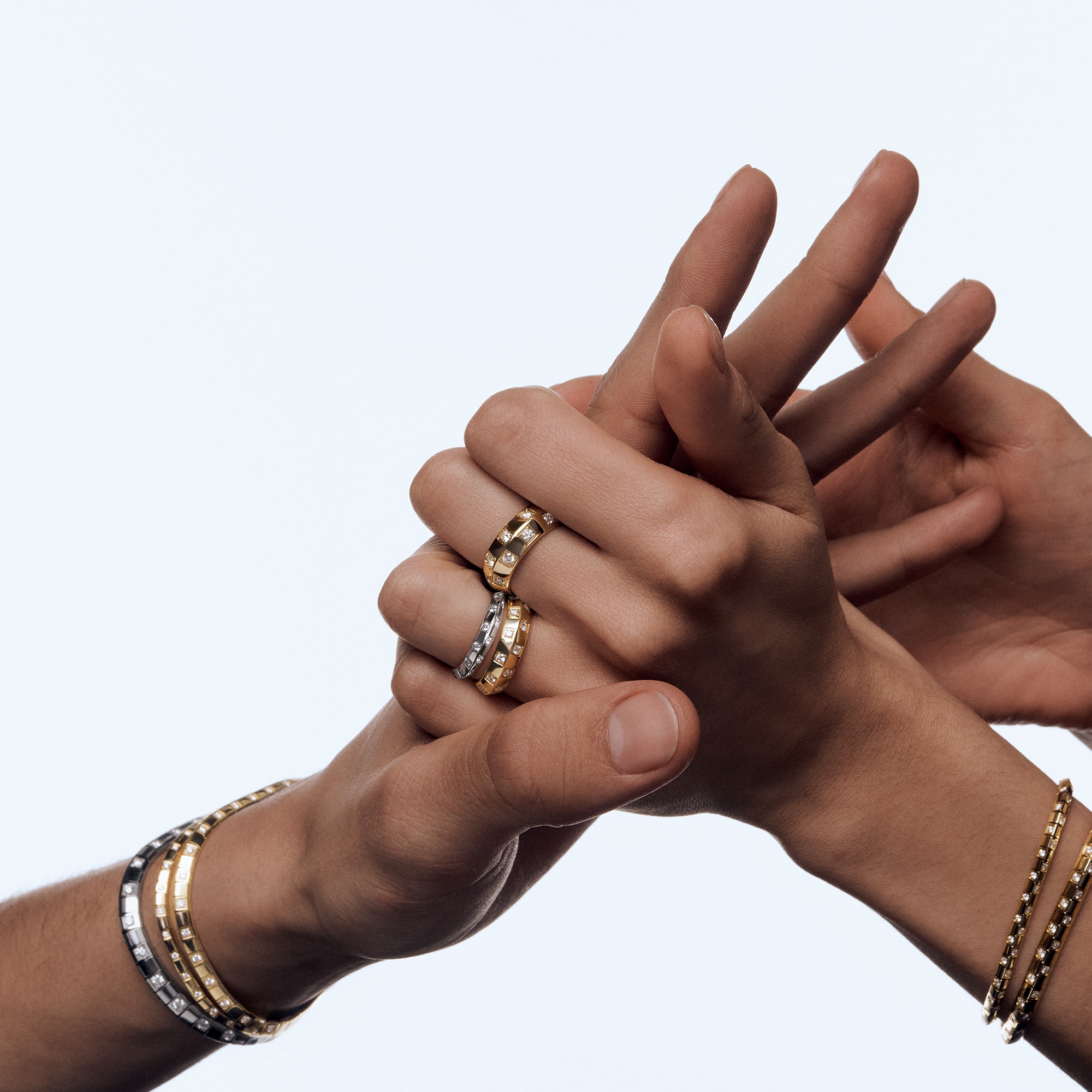 Le Damier de Louis Vuitton Small Ring, White Gold and Diamonds  in Les Extraordinaires