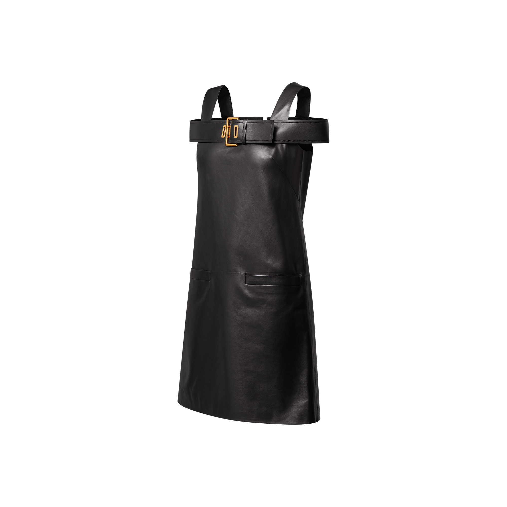 Leather Dress With Strap And Buckle  in Women