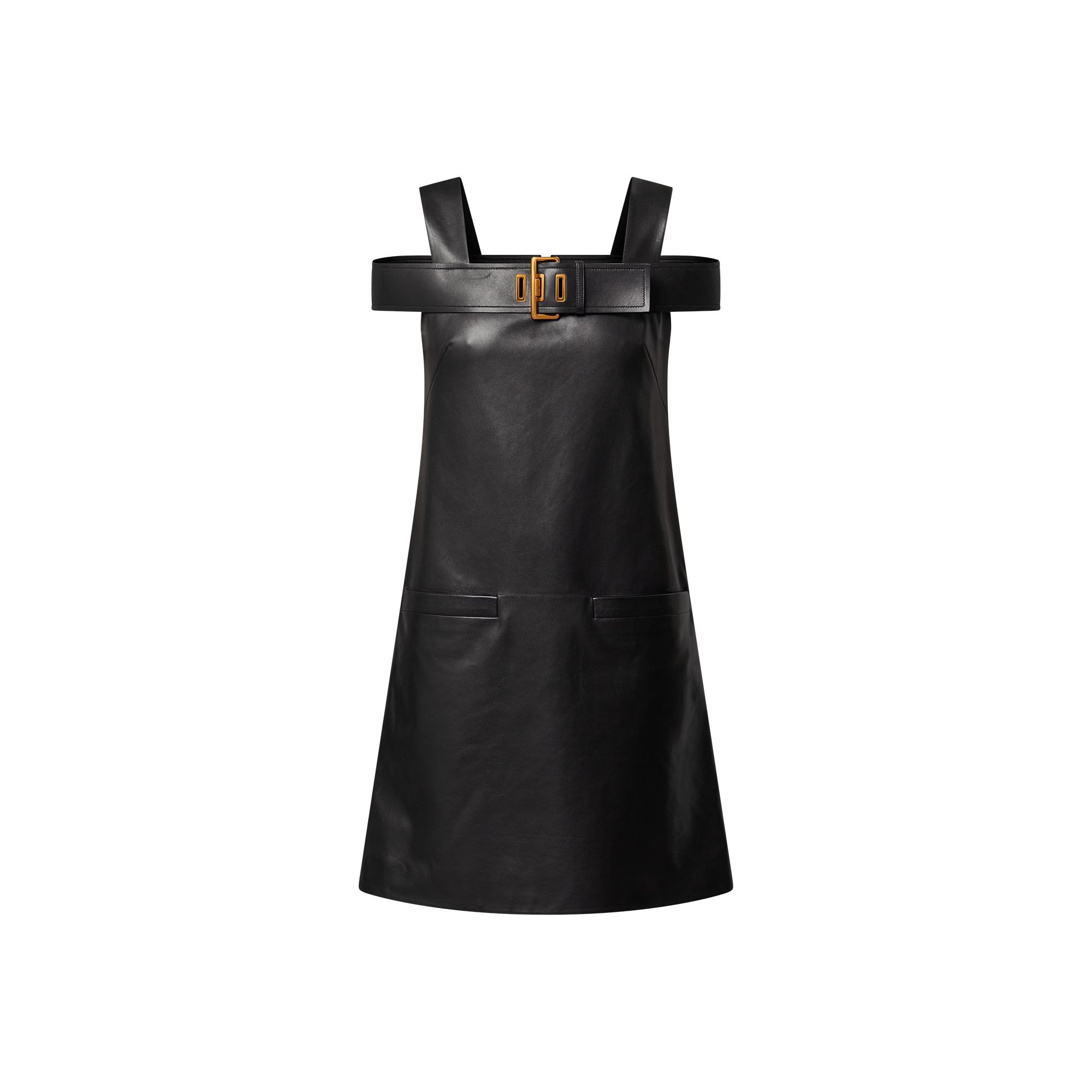 Leather Dress With Strap And Buckle  in Women