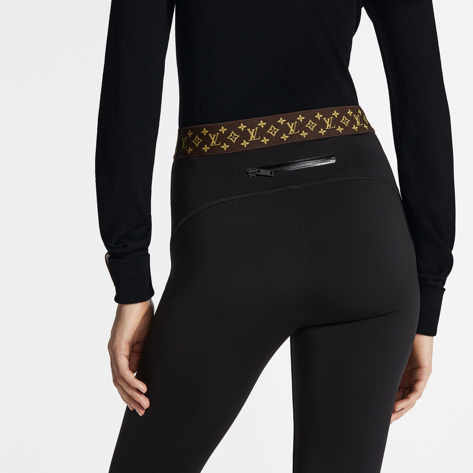 Leggings With Monogram Elastic Belt  in Women