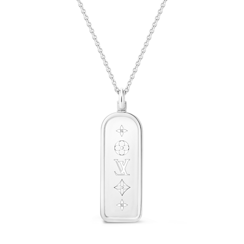 Les Gastons Vuitton Large Tag Pendant, White Gold and Diamonds in Les Extraordinaires's Jewelry Necklaces and Pendants collections by Louis Vuitton (Product zoom)