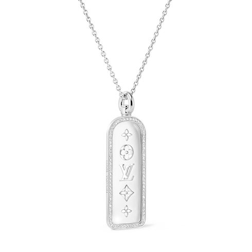 Les Gastons Vuitton Large Tag Pendant, White Gold and Diamonds in Les Extraordinaires's Jewelry Necklaces and Pendants collections by Louis Vuitton (Product zoom)