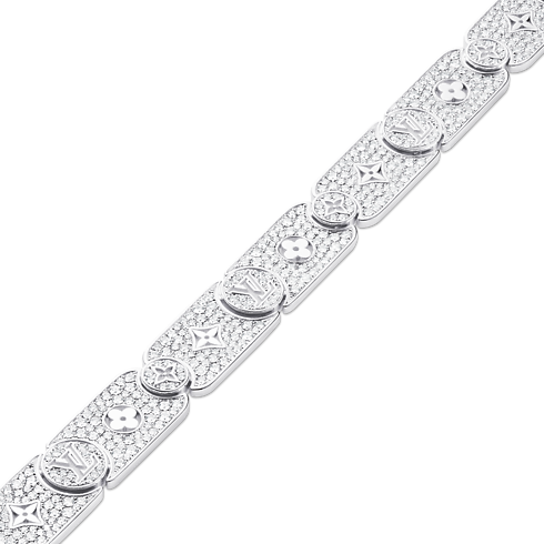 Les Gastons Vuitton Masterpiece Gourmette Bracelet, White Gold and Diamonds in Jewellery's Categories Bracelets collections by Louis Vuitton (Product zoom)