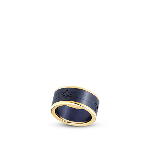Les Gastons Vuitton Puzzle Ring, Yellow Gold and Blue Titanium in Jewellery's Categories Rings collections by Louis Vuitton (Product zoom)