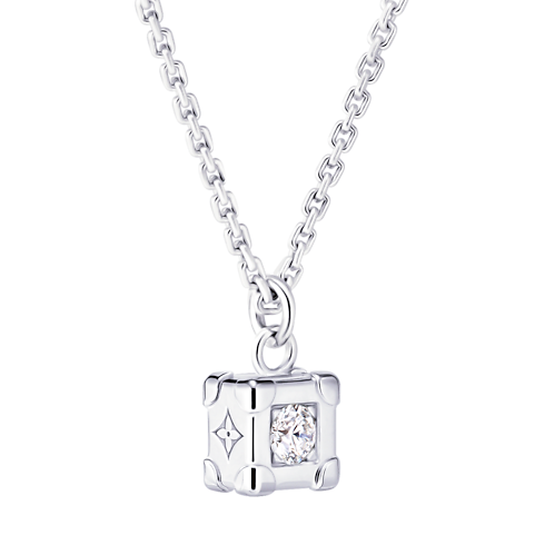 Les Gastons Vuitton Trunk Pendant, White Gold and Diamond in Les Extraordinaires's Jewelry Necklaces and Pendants collections by Louis Vuitton (Product zoom)