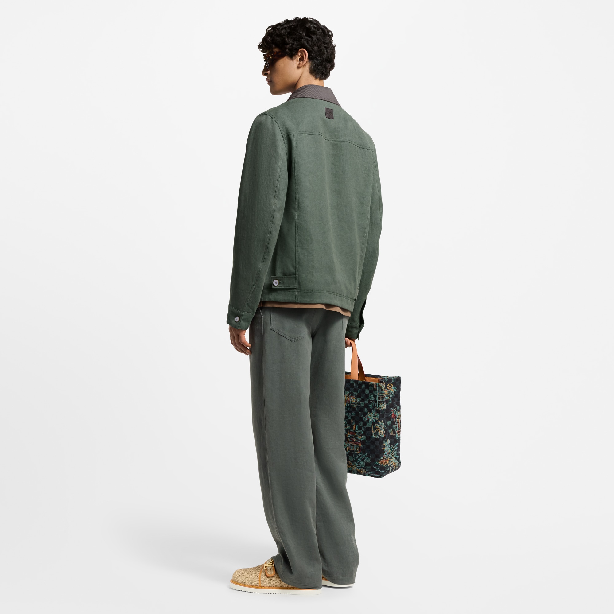 Light Linen Workwear Jacket  in Men