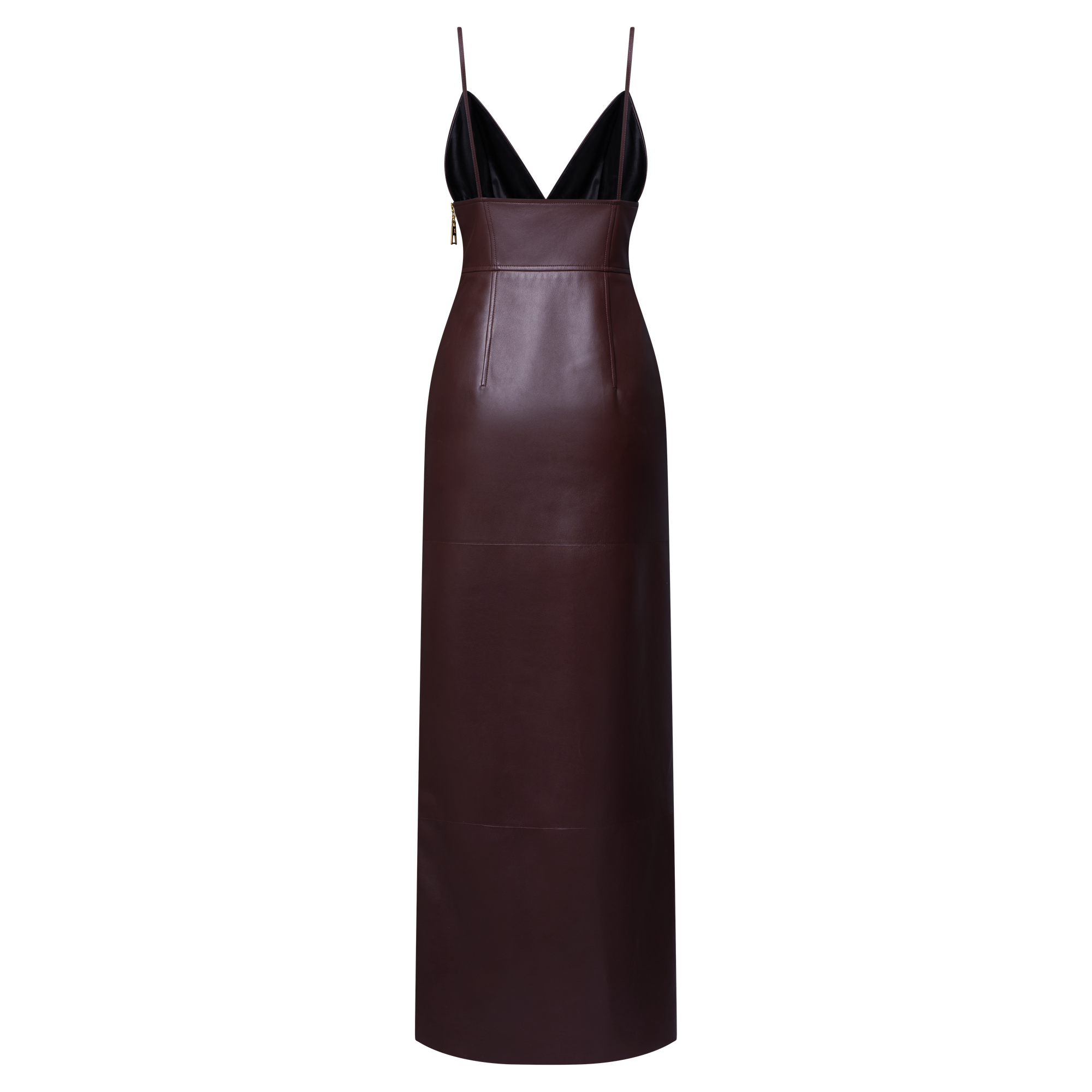Long V-Neck Zipped Dress  in Women
