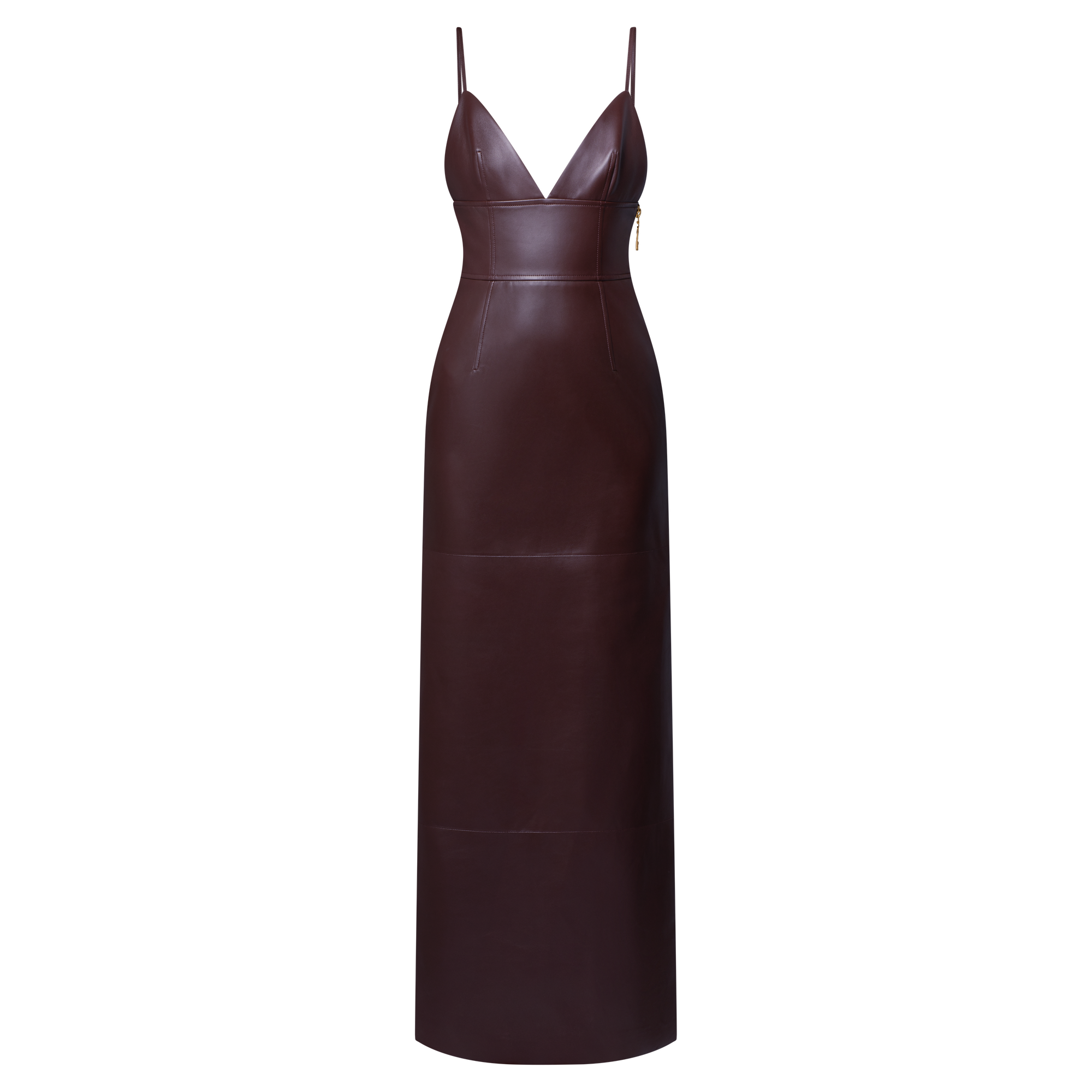 Long V-Neck Zipped Dress  in Women