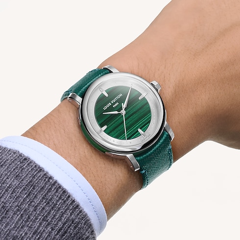 Louis Vuitton Escale, Automatic, 40mm, Platinum and malachite in Watches's Watches Collections Louis Vuitton Escale collections by Louis Vuitton (Product zoom)