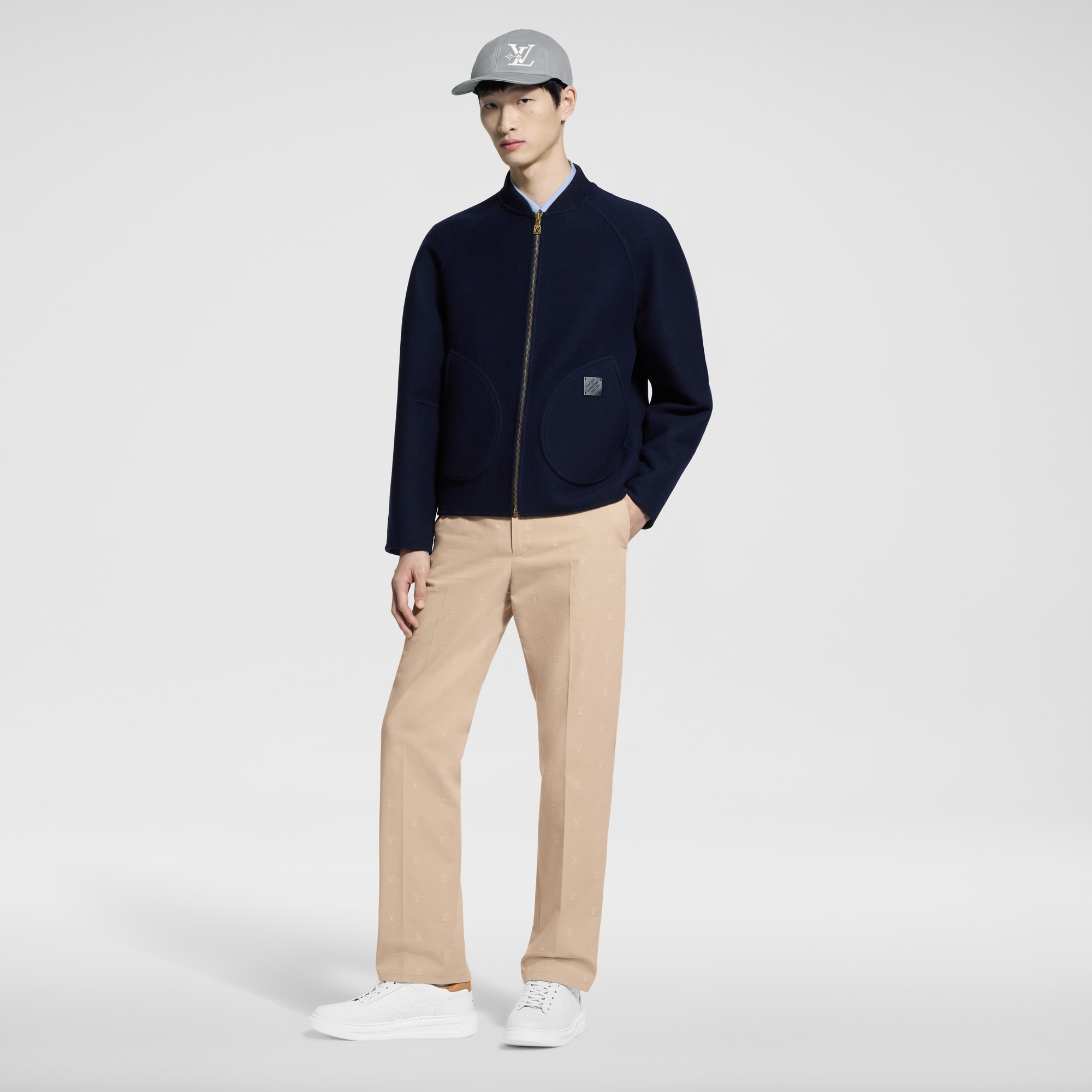 LV Blason Cotton Jacquard Chino Pants  in Men