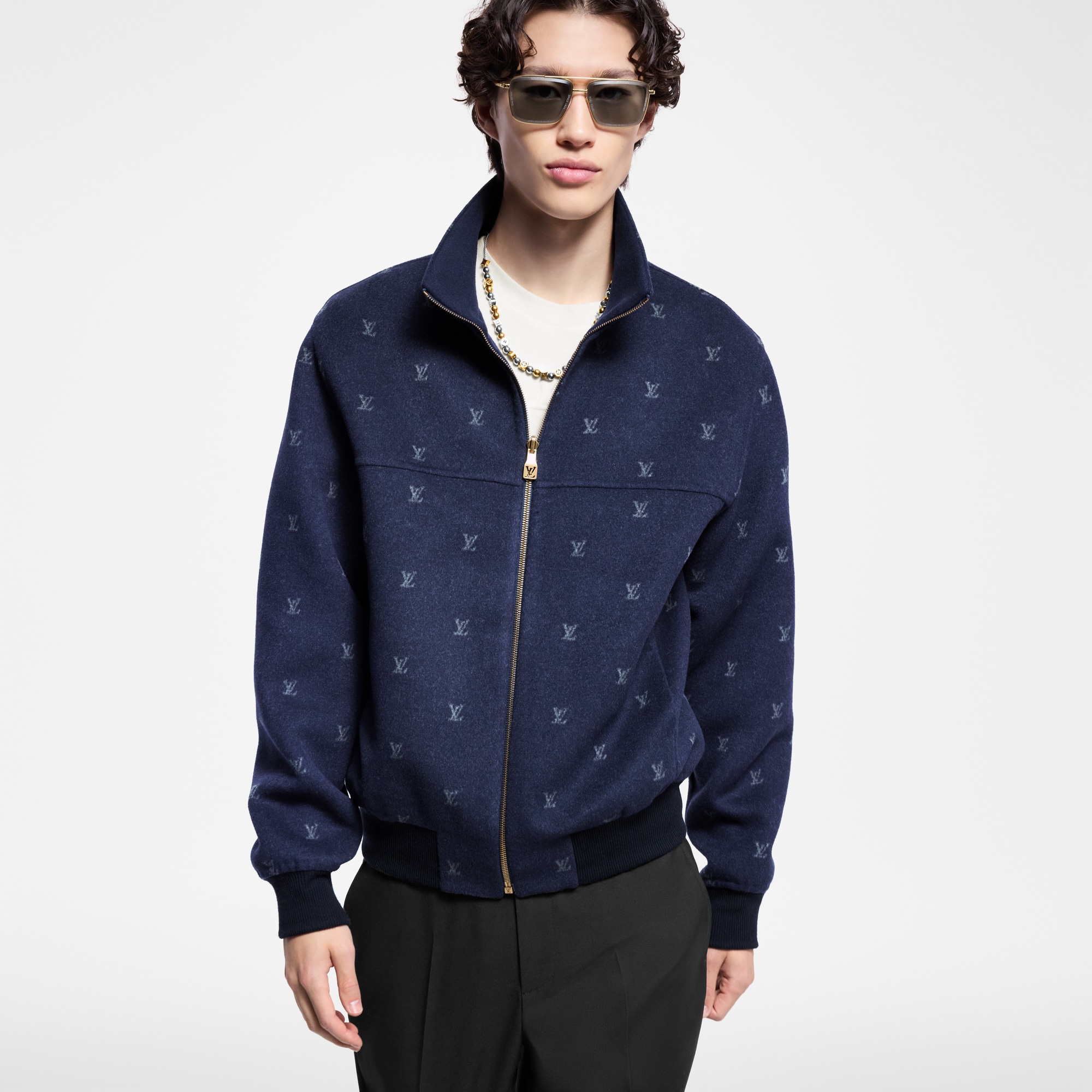 LV Blason Double Face Wool-Silk Blend Reversible Blouson  in Men