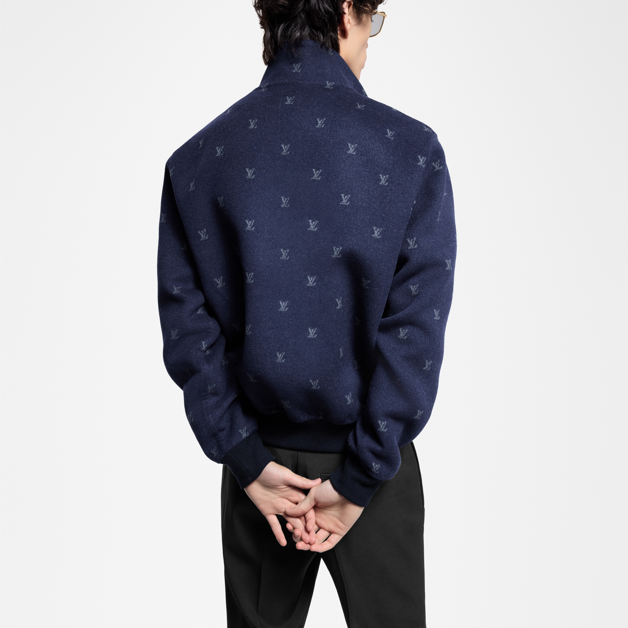 LV Blason Double Face Wool-Silk Blend Reversible Blouson  in Men