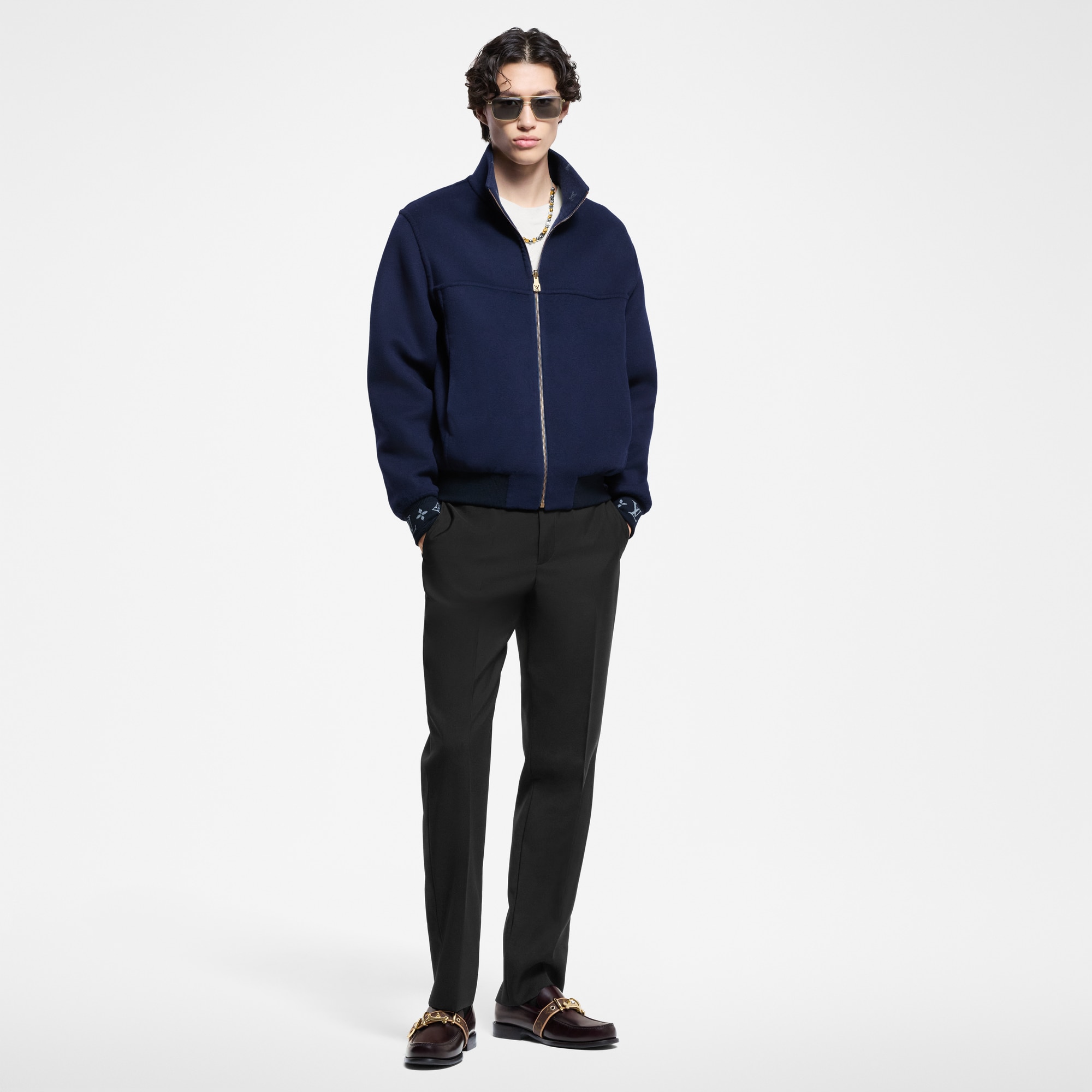 LV Blason Double Face Wool-Silk Blend Reversible Blouson  in Men