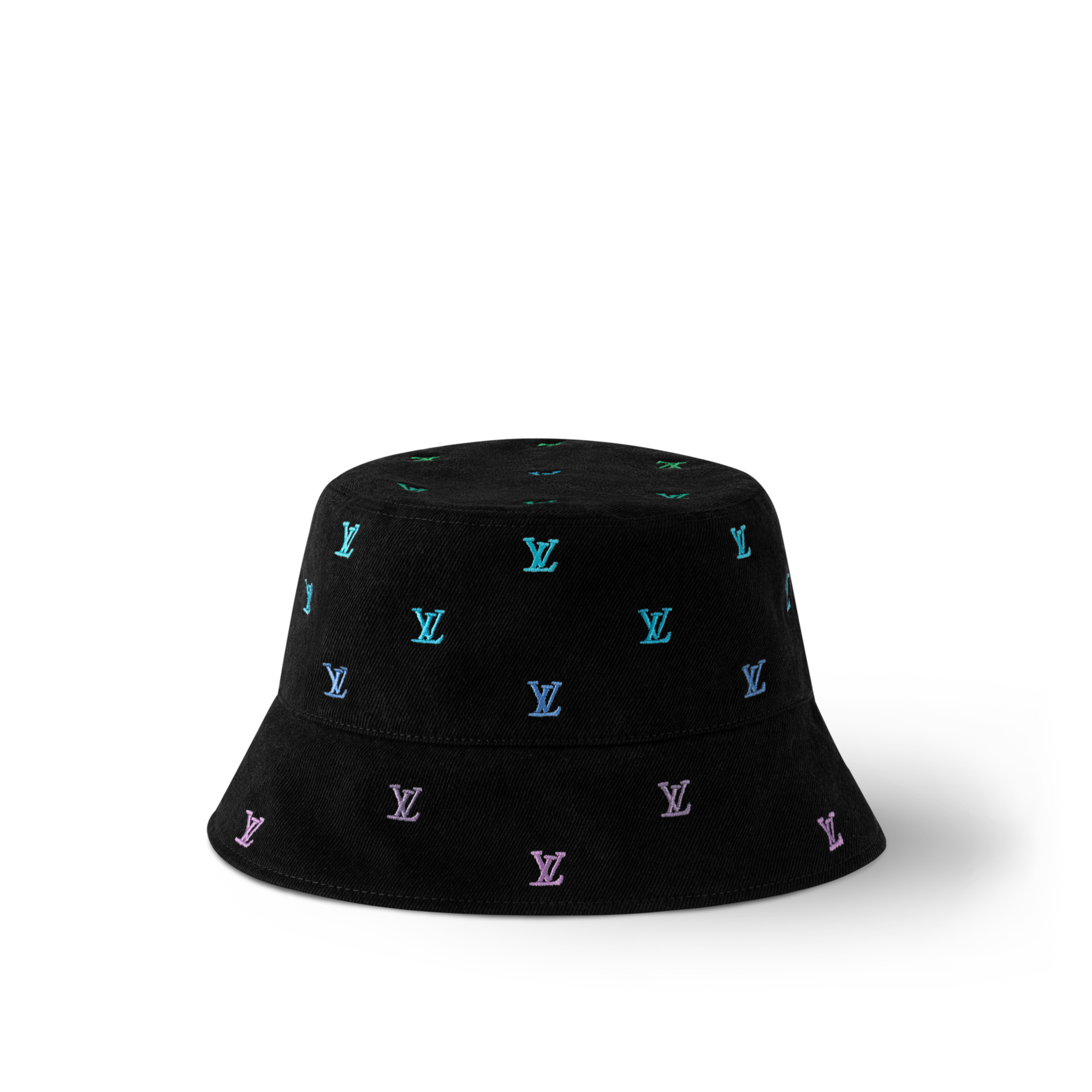 LV Blason Shading Denim Reversible Bucket Hat . in Men