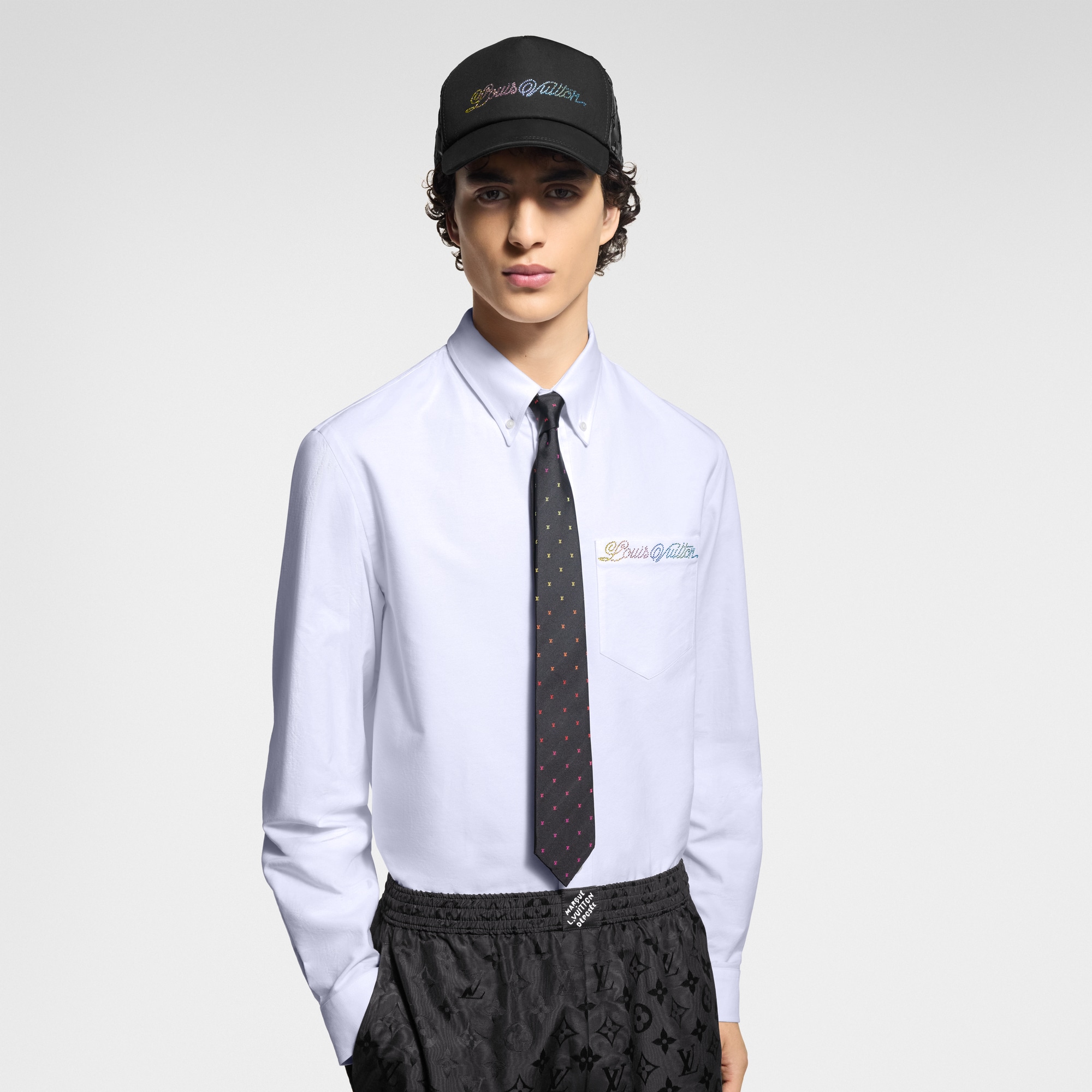 LV Blason Shading Tie . in Men