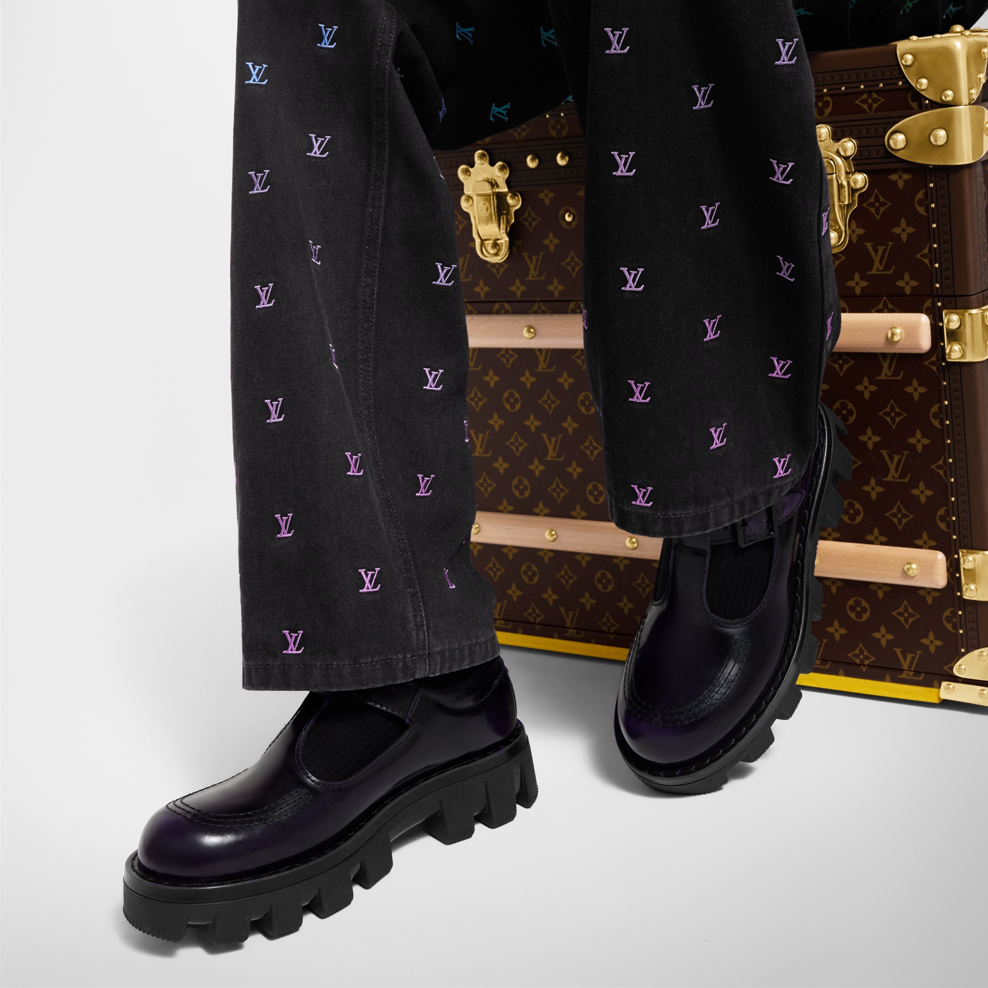 LV Checker Mary Jane  in Men