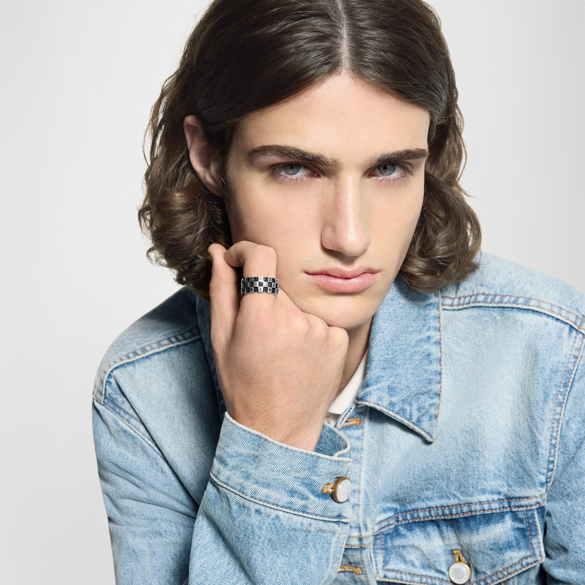 LV Damier Ring . in Men