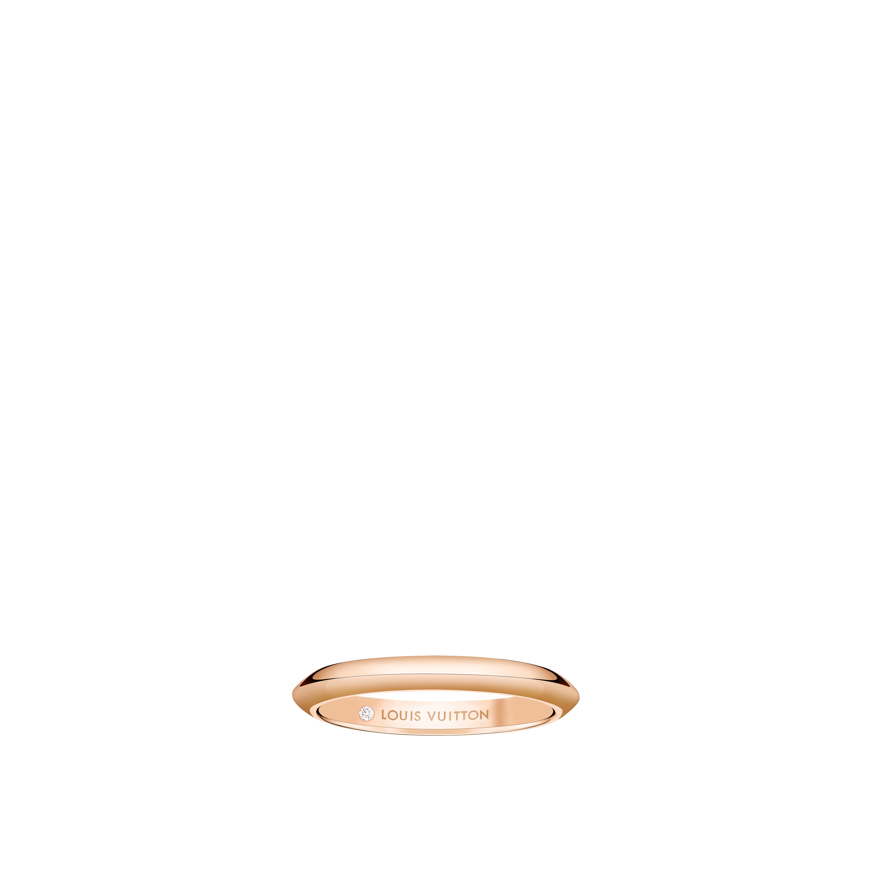 LV Diamonds 2.5mm Wedding Band, Pink Gold  in Jewellery