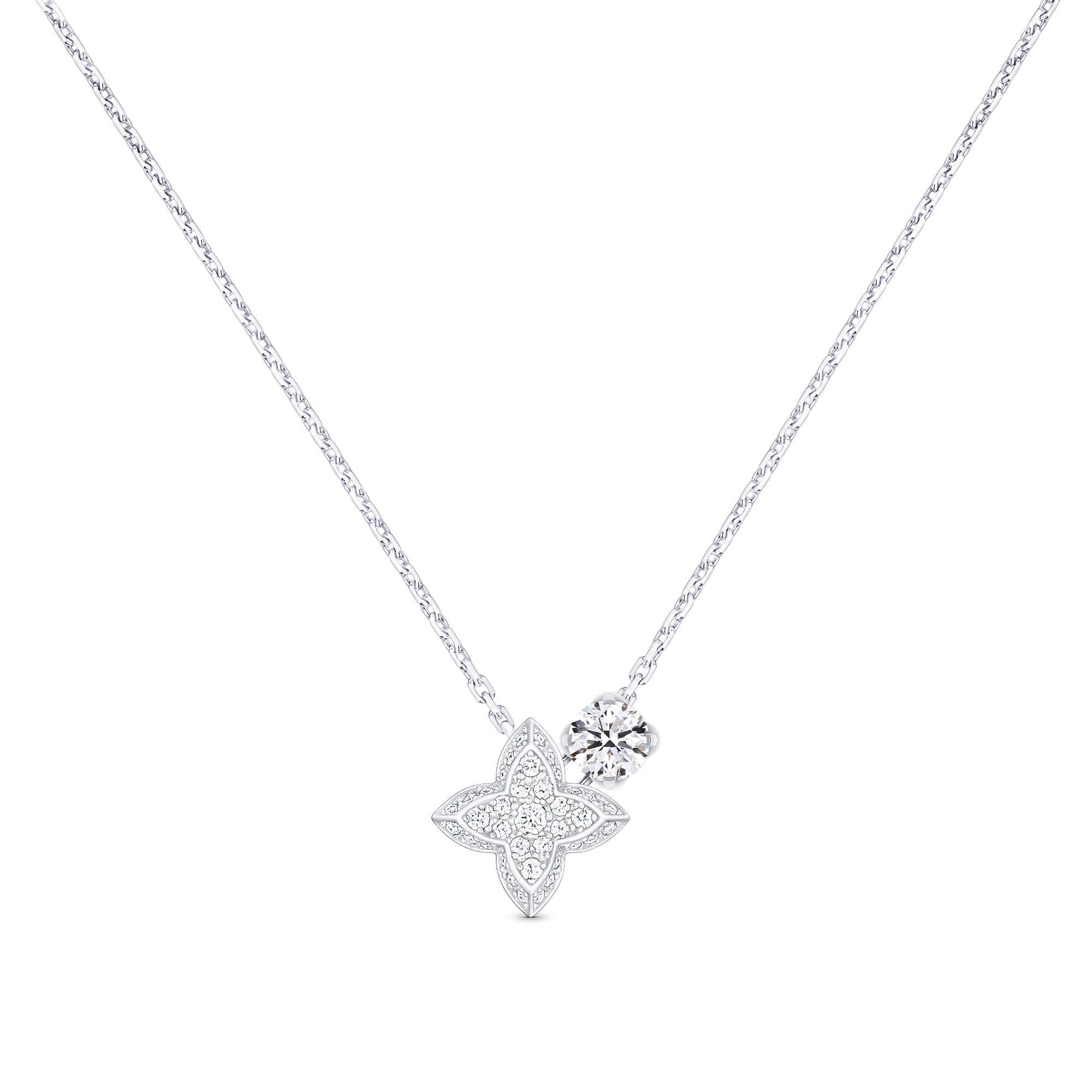 LV Diamonds Double Pendant, Round Brilliant cut  in Jewellery