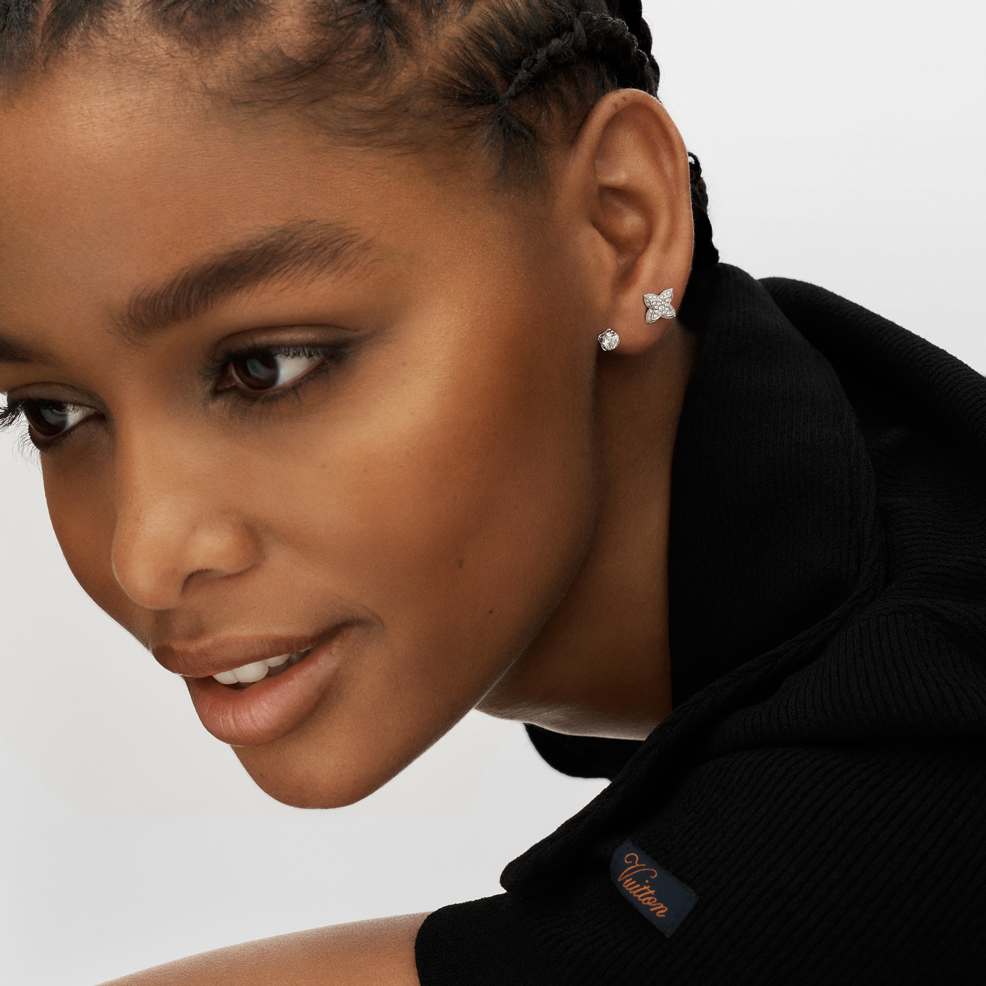 LV Diamonds Double Stud, Round Brilliant cut - per unit  in Jewellery