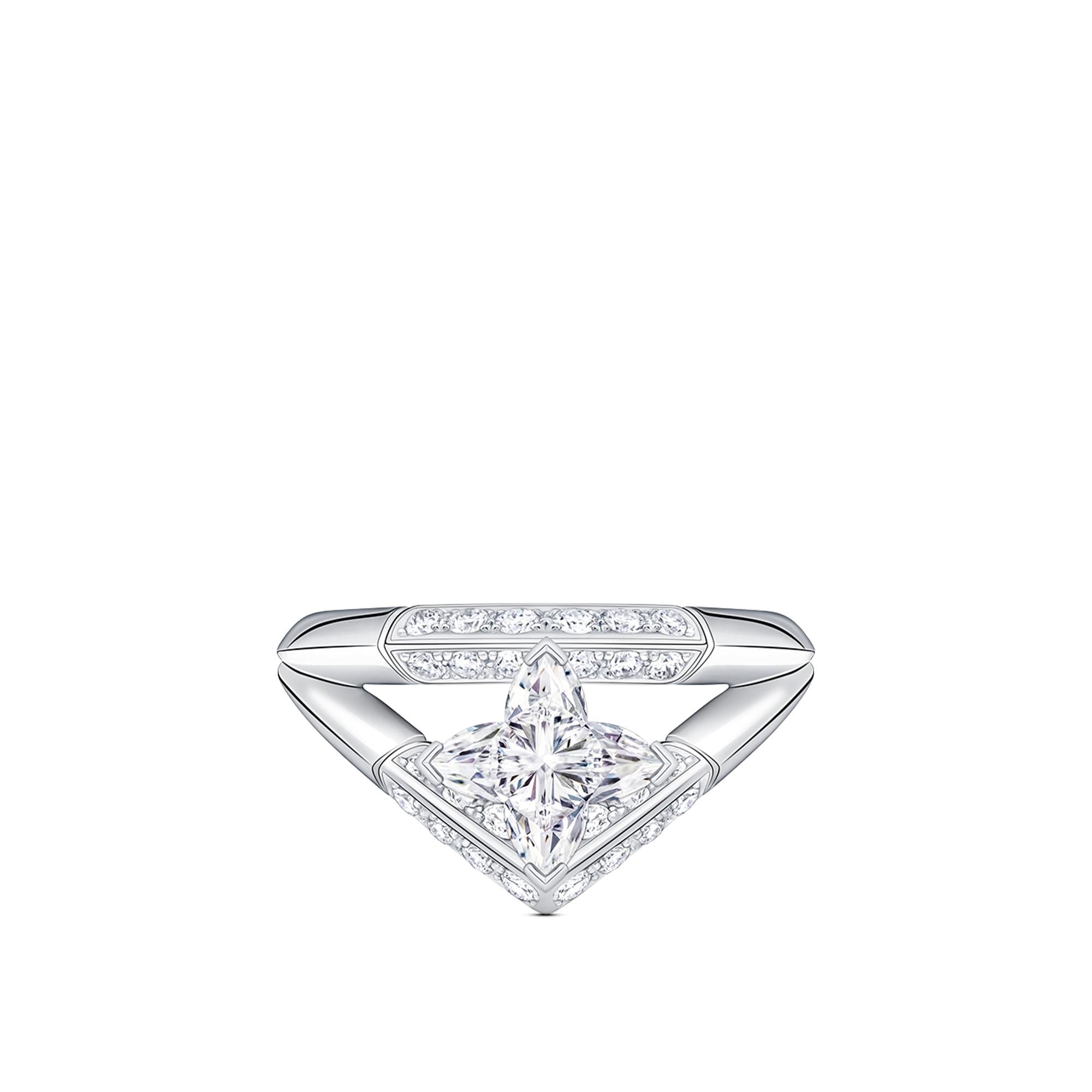 LV Diamonds Pavé  Double Ring, LV Monogram Star Cut  in Jewellery