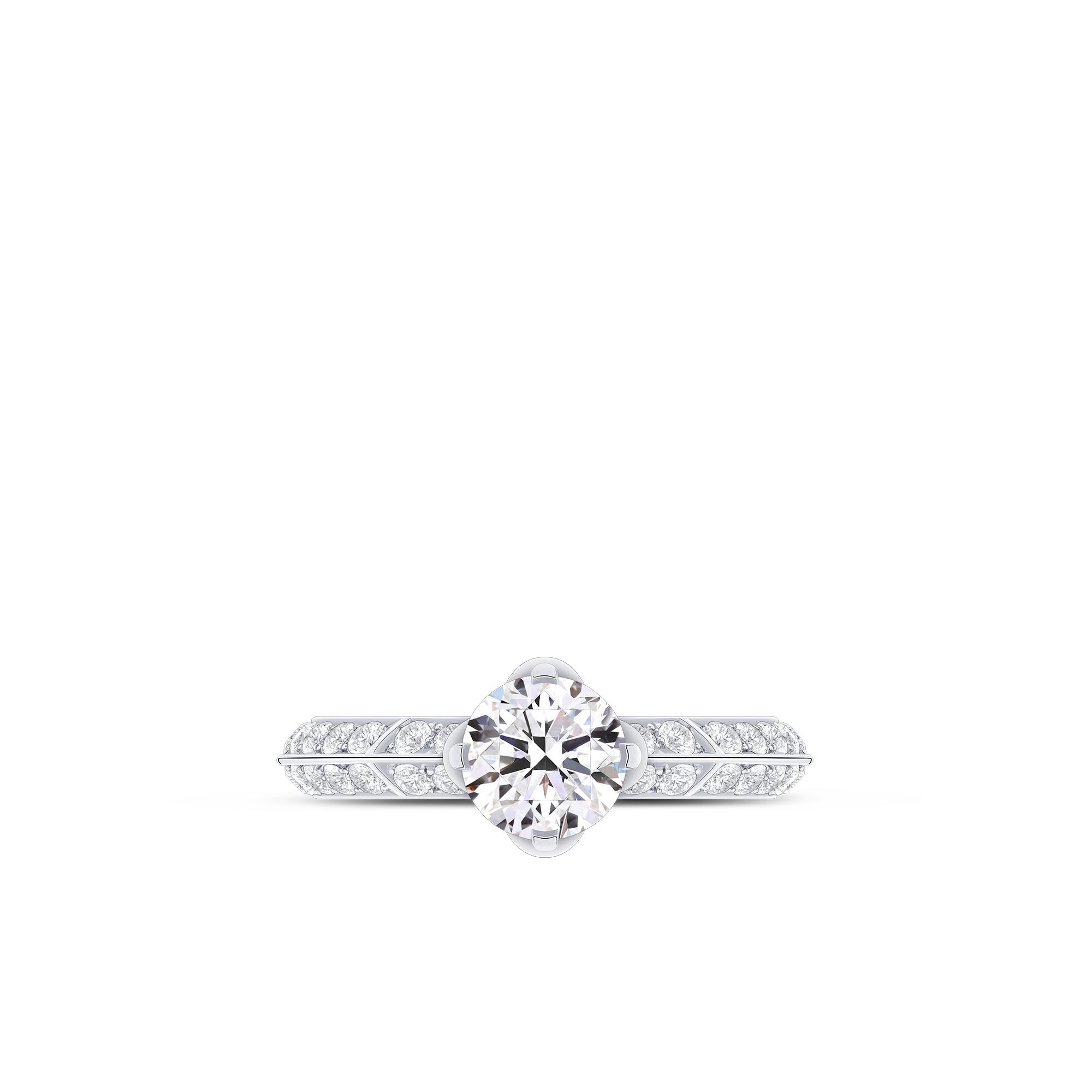 LV Diamonds Pavé Solitaire, Round Brilliant cut  in Jewellery
