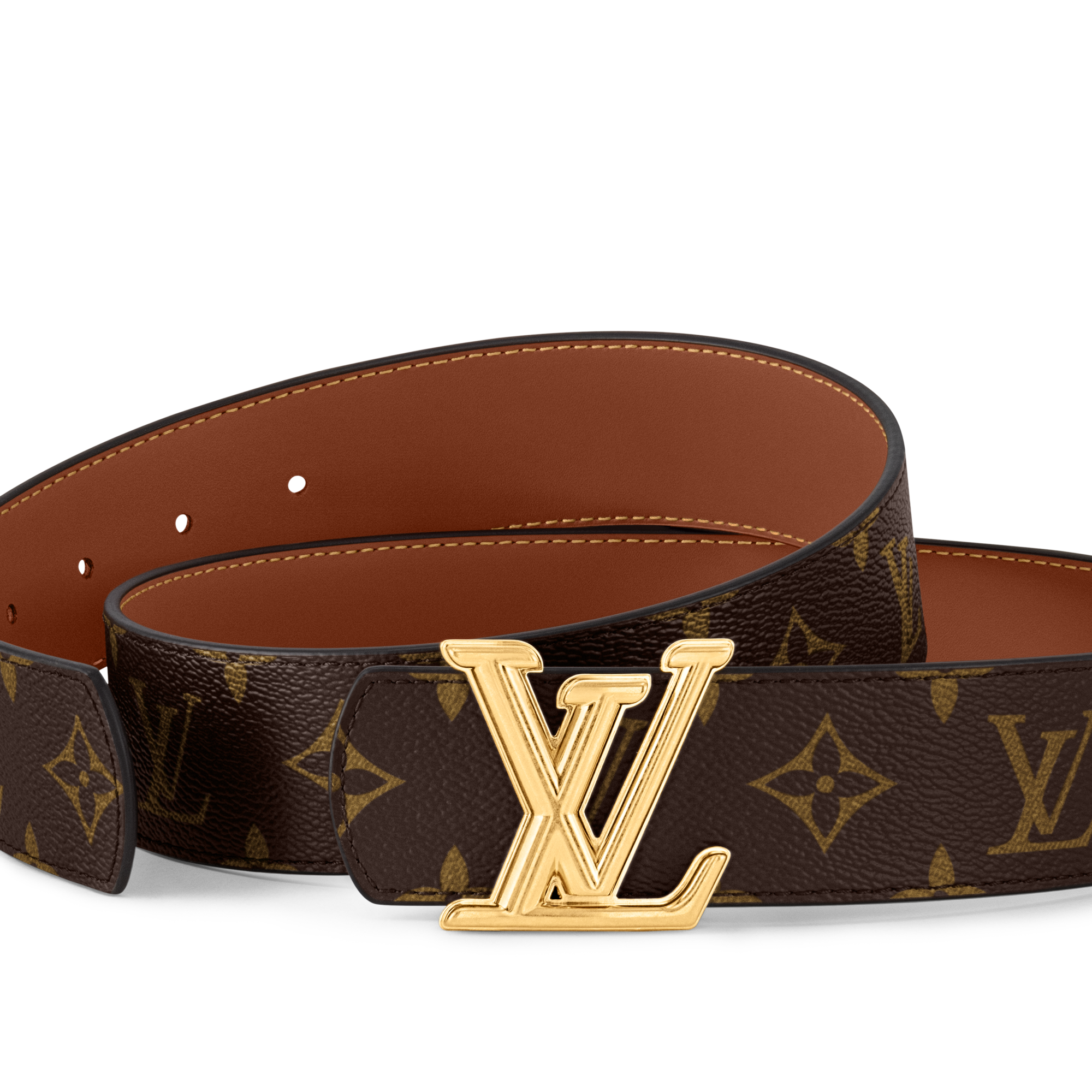LV Dimension 40mm Reversible Belt Monogram Eclipse in Men