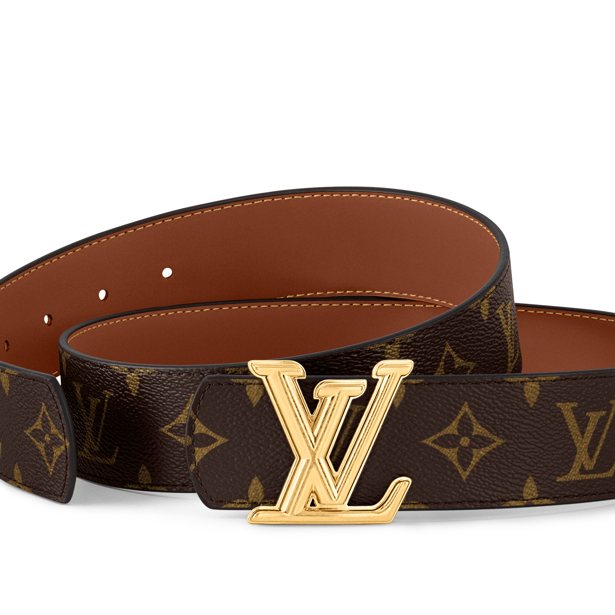 LV Dimension 40mm Reversible Belt Monogram Eclipse in Men