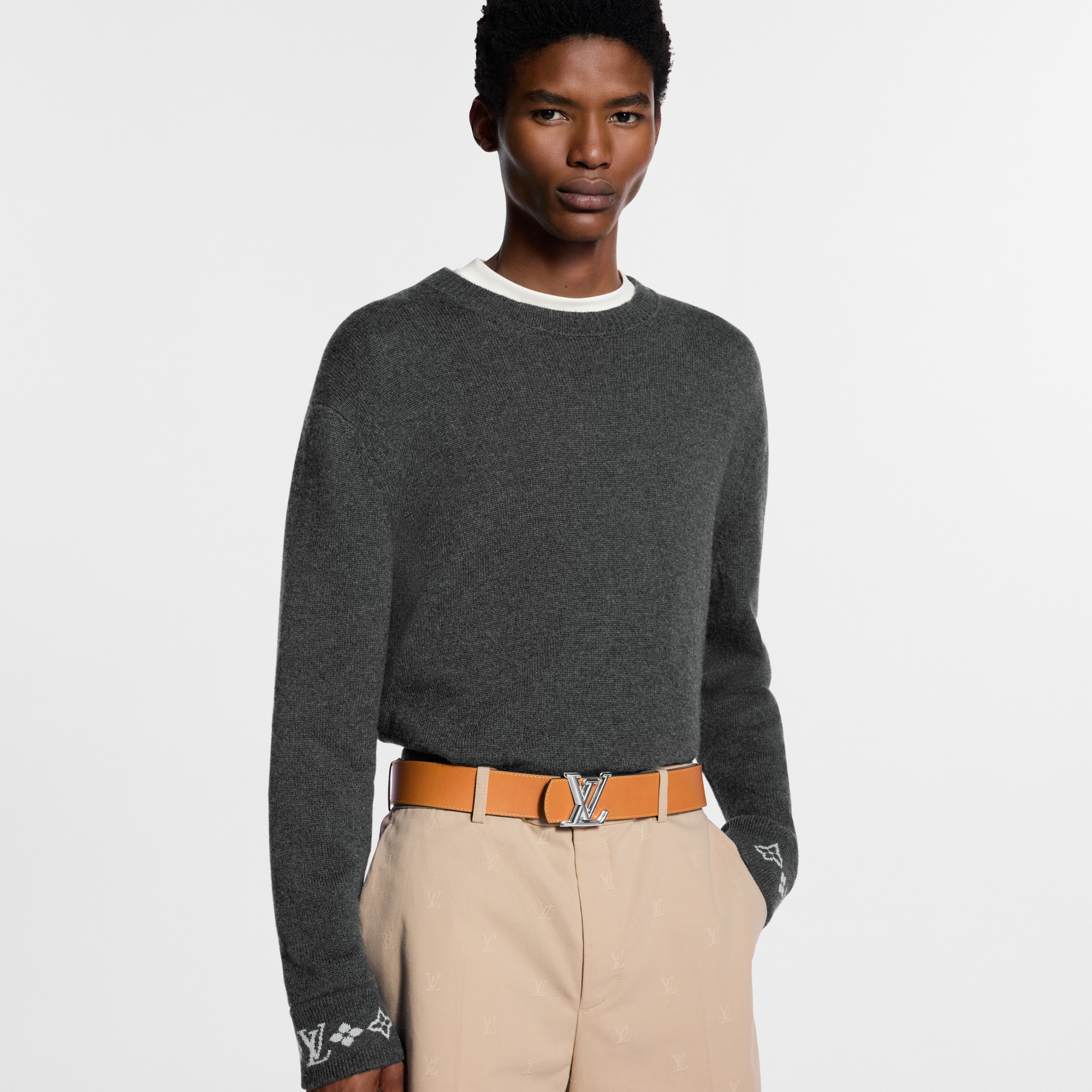 LV Dimension Monogram Heritage 40mm Reversible Belt  in Men