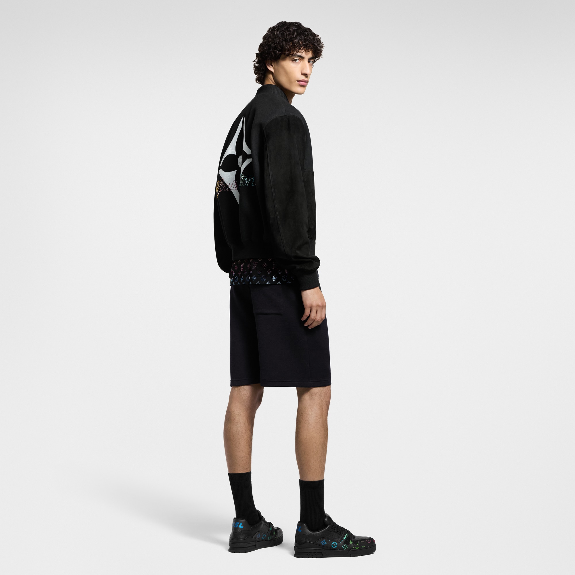LV Embellished Jersey Shorts    in New